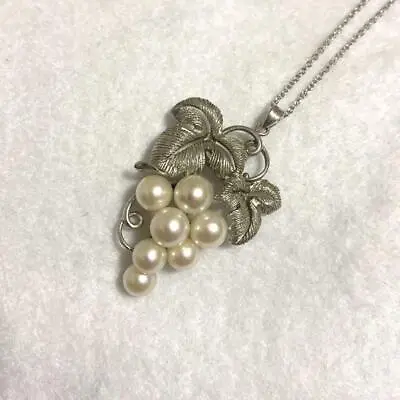 Authentic MIKIMOTO Akoya Pearl Necklace Pendant Sterling Silver Vintage • $224.29