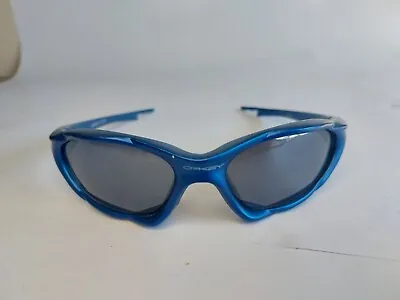 $99 • Buy Oakley Vintage Blue Black Sunglasses H603 Made In U.S.A *rough Condition 