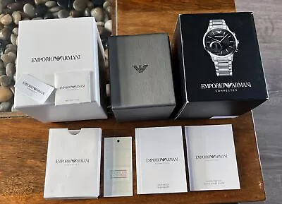 Genuine Emporio Armani Connected Designer Smart Watch Silver Giorgio Art3000 • £29.95