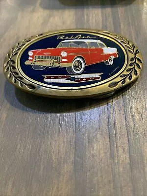 57 Chevy Bel Air Solid Brass Belt Buckle Aminco Heritage Vintage Buckle • $19.99