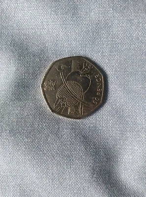 Olympic Games Table Tennis UK 50p Pence Coin /Rare Valuable Collectible • £5
