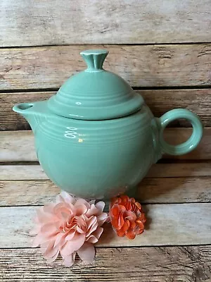 Vintage Fiesta Sea Mist Green Tea Pot Homer Laughlin Retired Color? 1991-2005 • $49