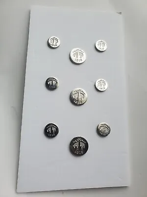 Brooks Brothers 1818 Brand New Set Of 9 Replacement  Sylver Metal  Buttons  • $45
