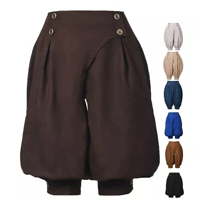 Victorian Women Pants Pirate Pant Medieval Viking Loose Pants Bloomer High Waist • $15.99