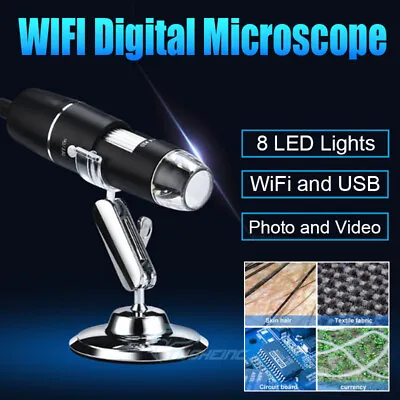 WiFi Digital Microscope 1600X 1000X Coin Microscope For IPhone Android IOS PC • $21.29