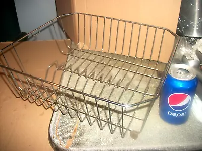 Vintage Chrome Wire Plate/Dish Drying Drain Rack For Kitchen Sink • $22.99