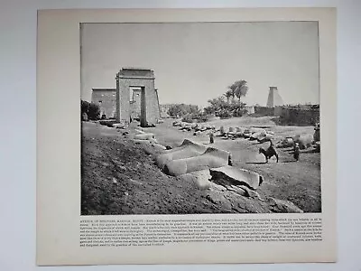 Old Antique Print 1894 Famous Scenes Avenue Of Sphinxes Karnak Egypt • £13