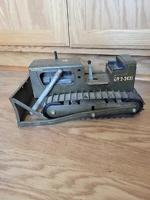 Vintage Tonka #536 Military Bulldozer 12  GR2-2431 Metal Diecast Toy Truck Used • $90