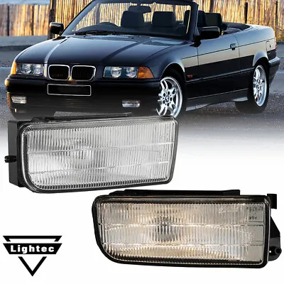 Pair Fog Lights For 92-99 BMW E36/M3 3 Series Clear Glass Lens W/H1 55W Replace • $34.99