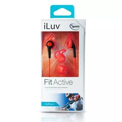 ILuv FitActive High-Fidelity Sports Earphones Red 1 Pack • £14.20