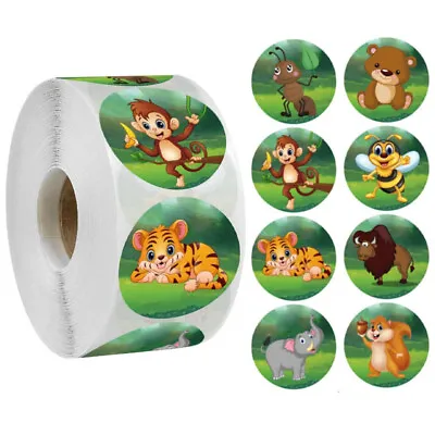£1.49 • Buy Cute Jungle Creatures Reward Stickers Kids Home School Teacher Children 25mm