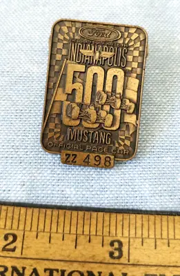 $23.99 • Buy 1994 Indianapolis Indy 500 Mile Race Bronze Pit Badge ~ Ford Mustang Pace Car