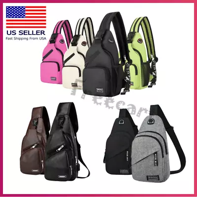 Men Women Sling Bag Chest Fanny Packs Cross Body Travel Sports Shoulder Backpack • $10.78