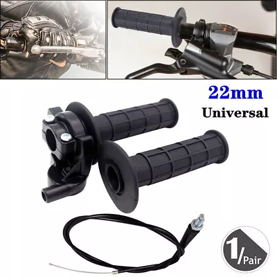 7/8  22mm Twist Throttle Grip W/120cm Cable For 50-250cc Quad ATV Pit Dirt Bikes • $16.79