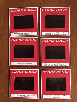 GLOBE COLOR 35mm SLIDE LOT  SWITZERLAND  LAC LEMAN  LAKE GENEVA  1960s • £4.82