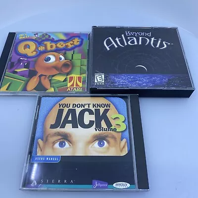 Beyond Atlantis - You Don’t Know Jack 3 - Q Bert PC GAME Vintage Windows 98 • $19.99