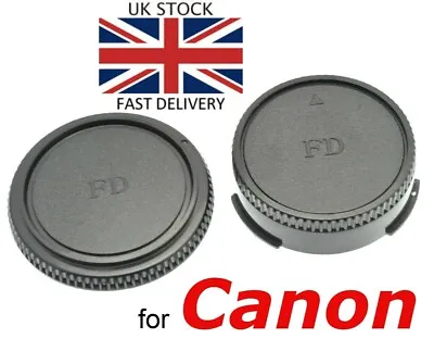 NEW Body & Rear Lens Cap Set For Canon FD Mount SLR Film Camera / Lens UK Seller • £3.49