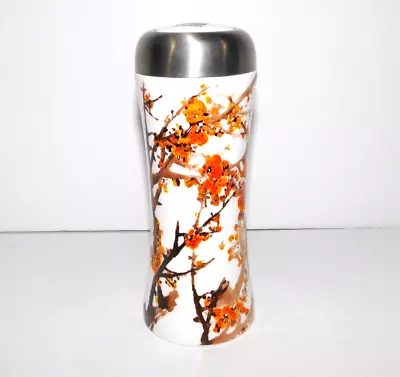 TEAVANA Tea Infuser Travel Tumbler 8oz Porcelain Stainless Steel Floral Mug Lid • $31.98