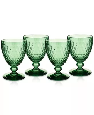 VILLEROY & BOCH 11 Oz Boston Claret Green Set Of 4. NEW • $39.99