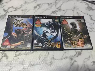 Monster Hunter 1 2 G PS2 Software 3 Items Set PlayStation2 Used • $39