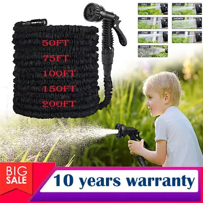 £8.21 • Buy 25-200FT Heavy Duty Expandable Flexible Garden Magic Water Hose Pipe Spray Gun！