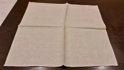 £8 • Buy Ecru Colour 100% Linen Napkins, Size 46x46cm, Simple Hem, Beautiful Linen Look
