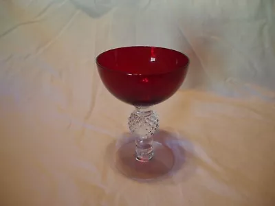 Morgantown Glass Co. Ruby Red Golf Ball Glass • $14.50