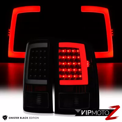 For 07-13 GMC Sierra 1500 2500 3500  SINISTER BLACK  Smoke LED Tail Light Lamp • $152.78