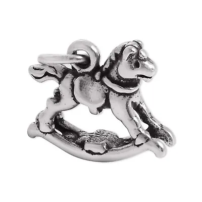 Rocking Horse Baby Child Kids Toy 3D 925 Solid Sterling Silver Charm MADE IN USA • $30.58