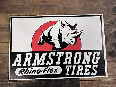 Vintage Armstrong Tires Sign Service Station Parts Motor Tractor Firestone Rack • $19.99