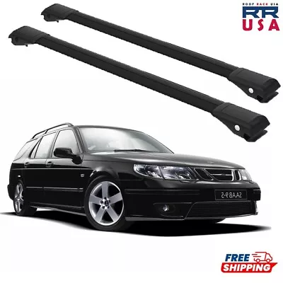 For Saab 9-5 Estate/Wagon 1999-2010 Cross Bars  Roof Rack Black Set • $129