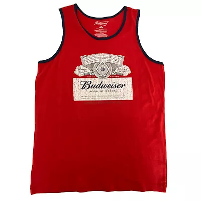 Budweiser King Of Beers Tank Top Mens Sz Med Summer Party Vacation  • $18