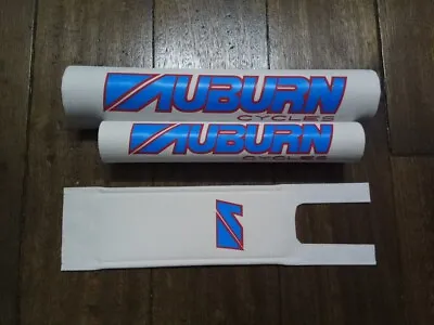 White Set AUBURN  Red Outline Custom REPRO Padset BMX Oldschool Vintage RARE • $65