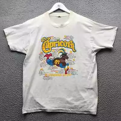 Vintage 80s Capricorn Screen Stars T-Shirt Men's XL Short Sleeve Single Stitch • $29.99