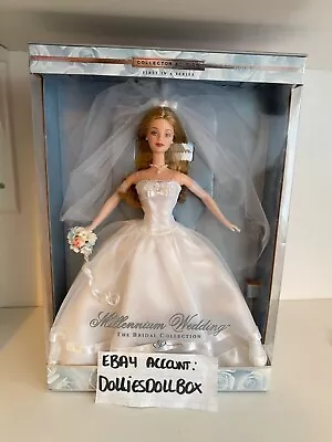 1999 Millennium Wedding Blonde Barbie Doll Bridal Collection NRFB 💍 • $80.90