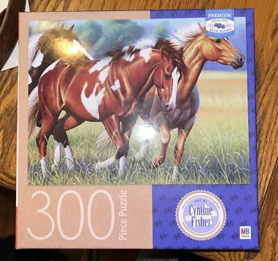 MB 300 Pieces 2017 Artist Cynthie Fisher Horses Puzzle • $0.99