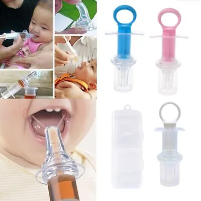 Squeeze Pacifier Feeder Infant Nipple Syringe Baby Medicine Dropper Dispenser • £3.17