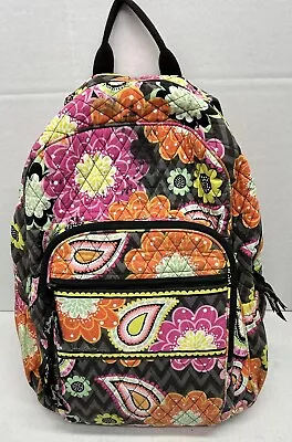Vera Bradley Happy Snails Floral Book Bag Backpack Retired Pattern Quilted • $25