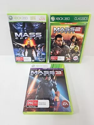 Mass Effect 1 2 & 3 Microsoft Xbox 360 Games Bundle + Free Tracked Postage • $25.46