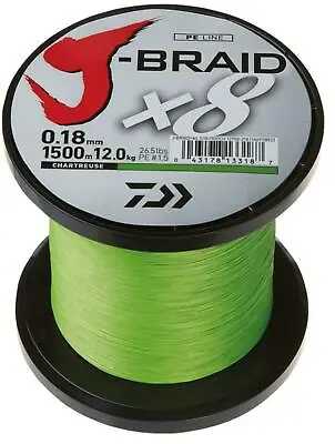 Daiwa J Braid X8 1500m Chartreuse @ Otto's TW • $249