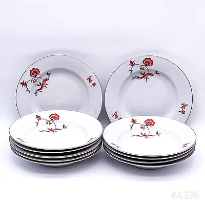 Vintage Bareuther Bavaria Plate Dining With Floral Decoration White 11 Piece • $117.85