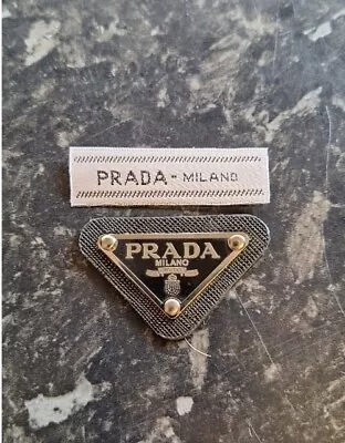 PRADA Badge 1x ONLY + 1x Tag CHOICE WhiteblackPink PatchShirtbaghat mens • £12.95