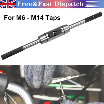 M6-M14 Adjustable Thread Tap Wrench Handle Bar Taps Holder Reamer Wrench Tools • £9.88