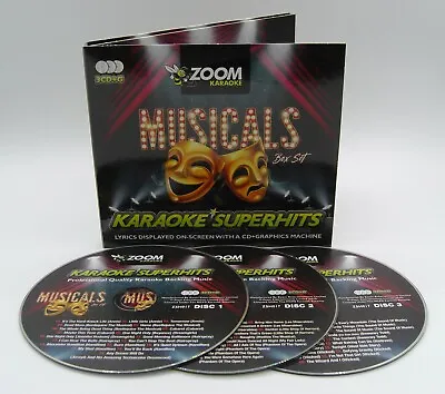 Zoom Karaoke CD+G - MUSICALS & SHOW TUNES Superhits - 3 CD+G Discs - 58 Tracks • £9.95