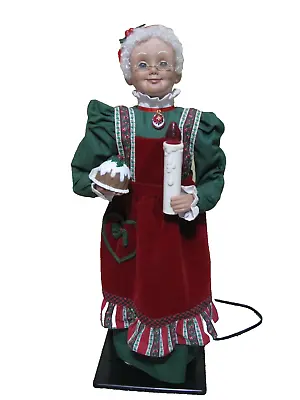 VTG Holiday Living 25  Mrs Claus Animated Figure Lighted Motion W/Candle #102610 • $40