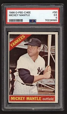 1966 Opc #50 Mickey Mantle Psa 5 Ex • $550