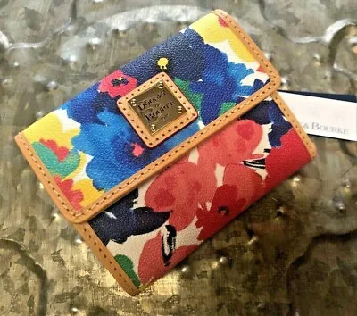 $98.90 • Buy DOONEY & BOURKE~Somerset Watercolor SMALL FLAP Wallet~BNIB!