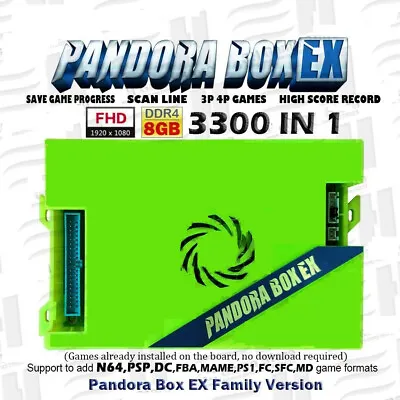 $167.19 • Buy Pandora Box EX 3300 In 1 Family Motherboard DDR4 8GB RAM 1080P Multi-thread