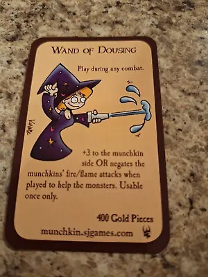 Munchkin Wand Of Dousing Promo Card Steve Jackson Games • $10