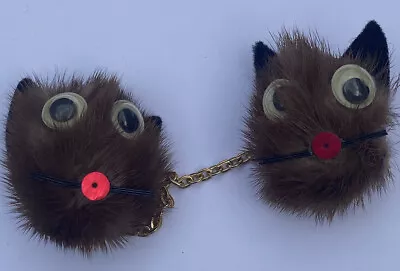$15 • Buy Vintage Cat Cloak Accessory Unique Cat Gift Animal Fur Pin Jewelry